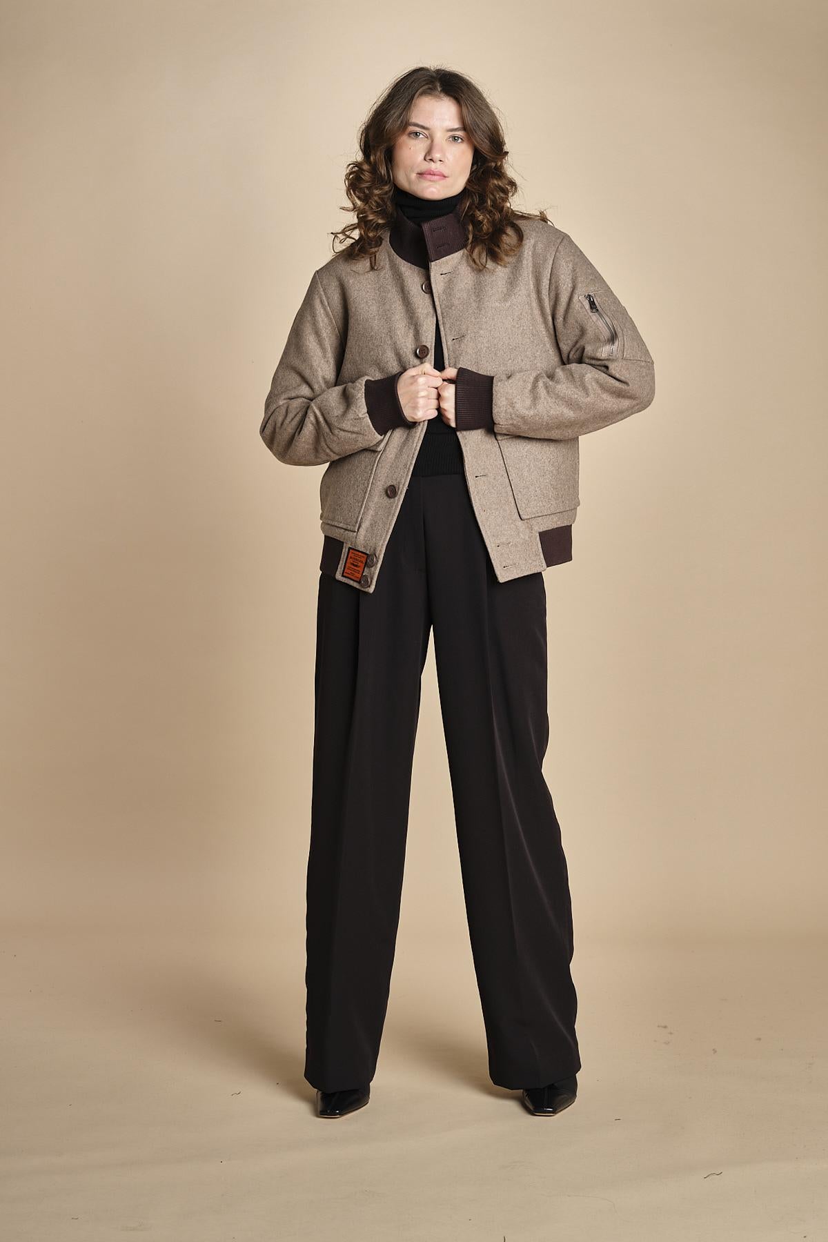 bomber panno uomo BMSWIFTF5 TAUPE bombers original 