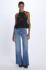Pleated band lace top