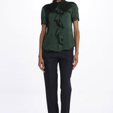 Camicia m/c con rouches MOD.5403 VERDE aspesi 