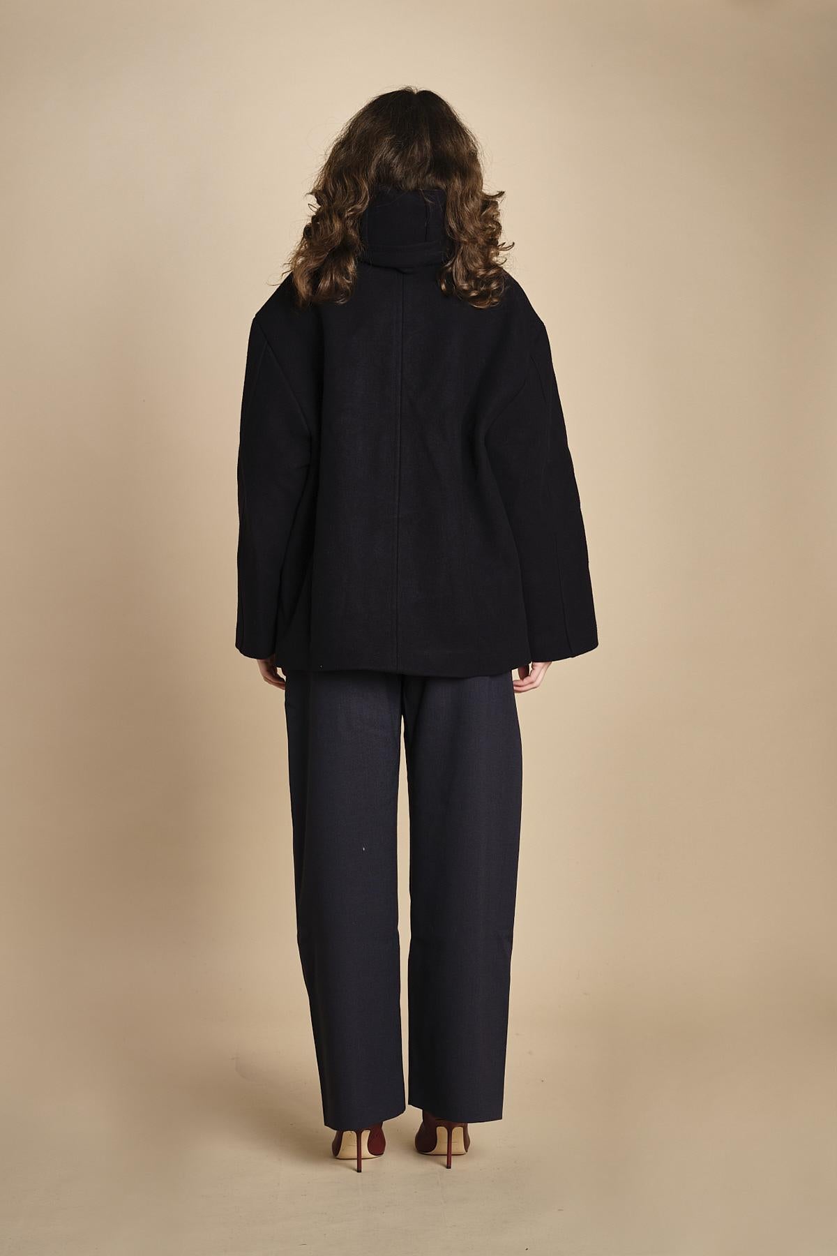 giaccone con zip e cappuccio ETNA 1673 DARK NAVY studio nicholson 