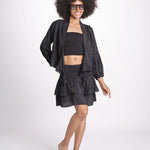 minigonna balze PANOLIBL NOIR laraethnics 