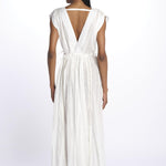 MIKONOS maxi abito con scollo senza maniche MIKONOS IVOIRE laraethnics 