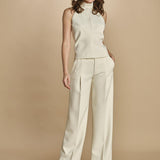 pantalone con pinces 30804-313 LATTE 02 federica tosi 