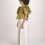camicia con maniche a sbuffo TOMMIE KOMBU GREEN scarlett poppies 
