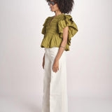 camicia con maniche a sbuffo TOMMIE KOMBU GREEN scarlett poppies 
