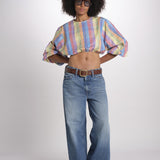 Top corto M/L MOD14 BIANCO MULTI milaura 