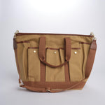 Borsa worker canvas pelle CABAS MULTIPOCH CAPPUCCINO479 vanessa bruno 