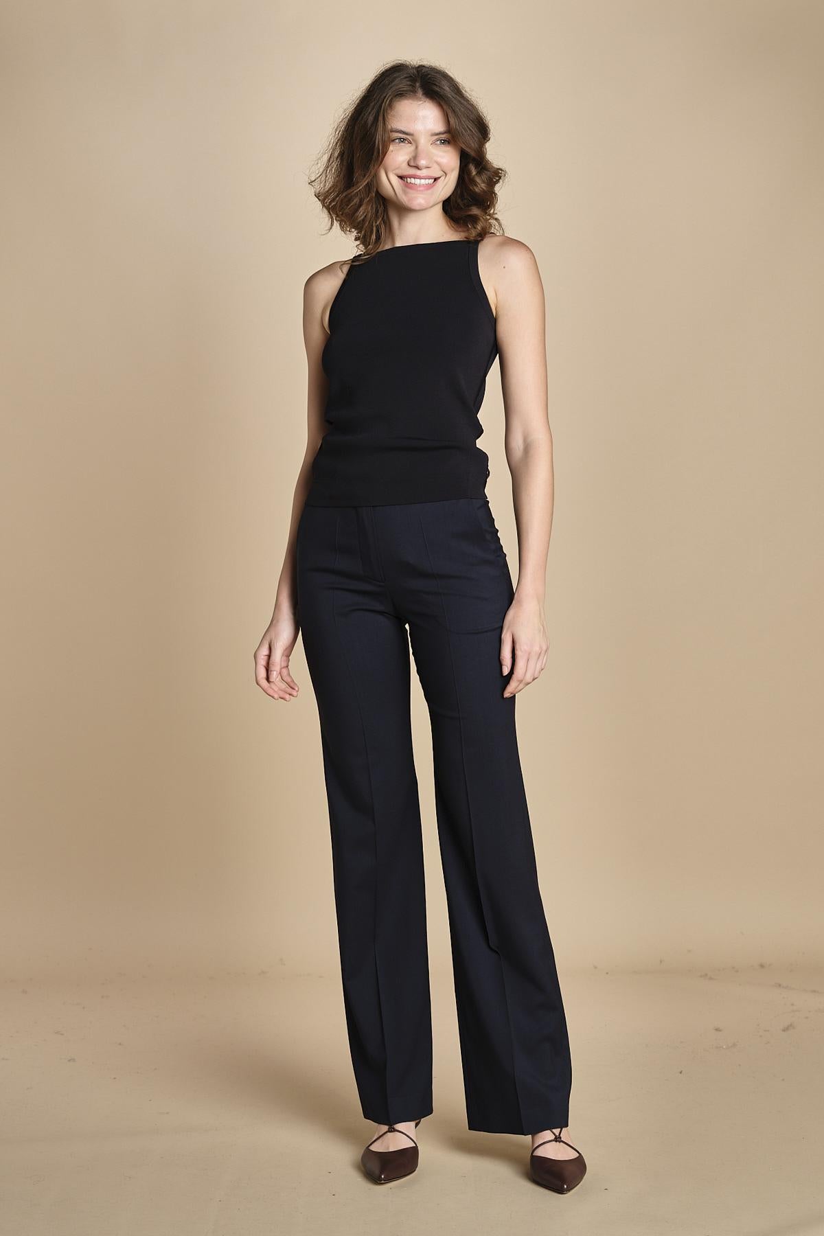 pantalone in wool stretch MORISSEY JP001623 NAVY 0370 joseph 