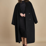 abito longuette con drappeggio FRANCIS NERO amazuìn 
