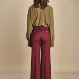 pantalone diritto con nervature in gabardina OTTAVIA 67339 164 quelledue 