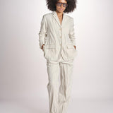 pantalone gessato 0142 22042 NATURALE aspesi 