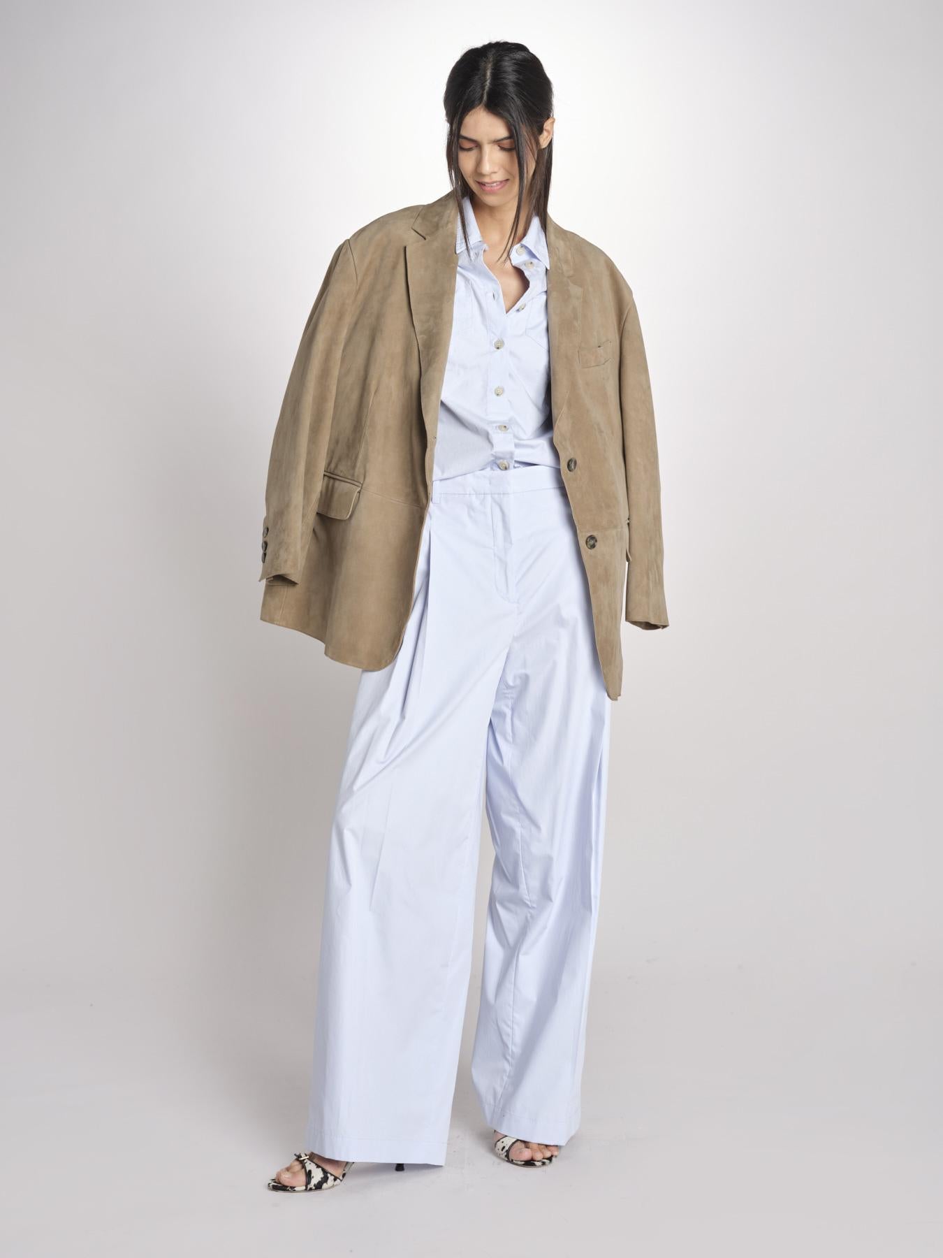 camicia uomo in popeline G012-0187-6311 CELESTE n21 