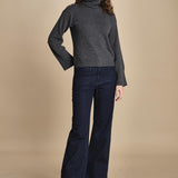 denim a zampa con taschine FAUVE INDIGO fam 