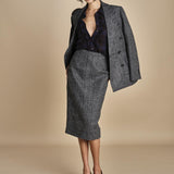 L062 blazer over gessato L031-3092-Q911 NERO_BIANCO n21 