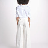 pantalone over in cotone pesante ORIANNA ORNO9 MILK nine in the morning 