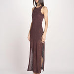 ETTA abito lungo s/m maglia ETTA 5EVC18 MORO vanessa bruno 