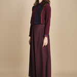 pantalone con sfondo piega BY_1779P BURGUNDI bodice 