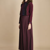 pantalone con sfondo piega BY_1779P BURGUNDI bodice 