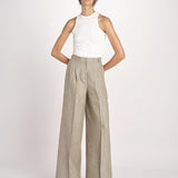 pantalone con due pinces MONIQUE 689 503 26 MORO quelledue 