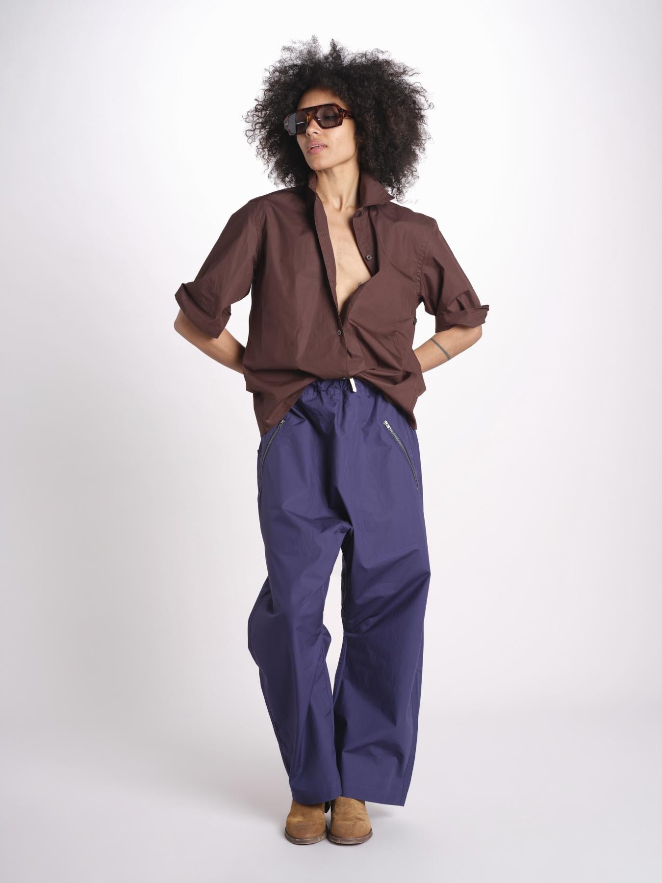 pantalone zip over in nylon PACK EBONY sofie d'hoore 