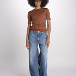 tshirt manica corta a costine KRISTIN IO1100X2351 TOBACCO BR208 ivy oak 