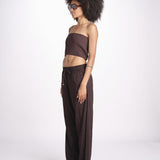 pantalone con coulisse SUMBAWAIVR CHOCOLAT laraethnics 