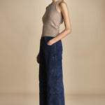 pantalone in veluto cropped ZELDA NAVYBLUE true avenue 