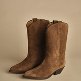 stivaletto medio texano. B10984-LIG-DC CUOIO buttero 
