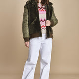 MAGIE maglia con greche BEND516 ECRU PINK hartford 