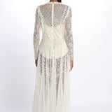 LEILA DOT SHEER LEILA DOT SHEER ANKLE GOWN CREAM needle & tread 