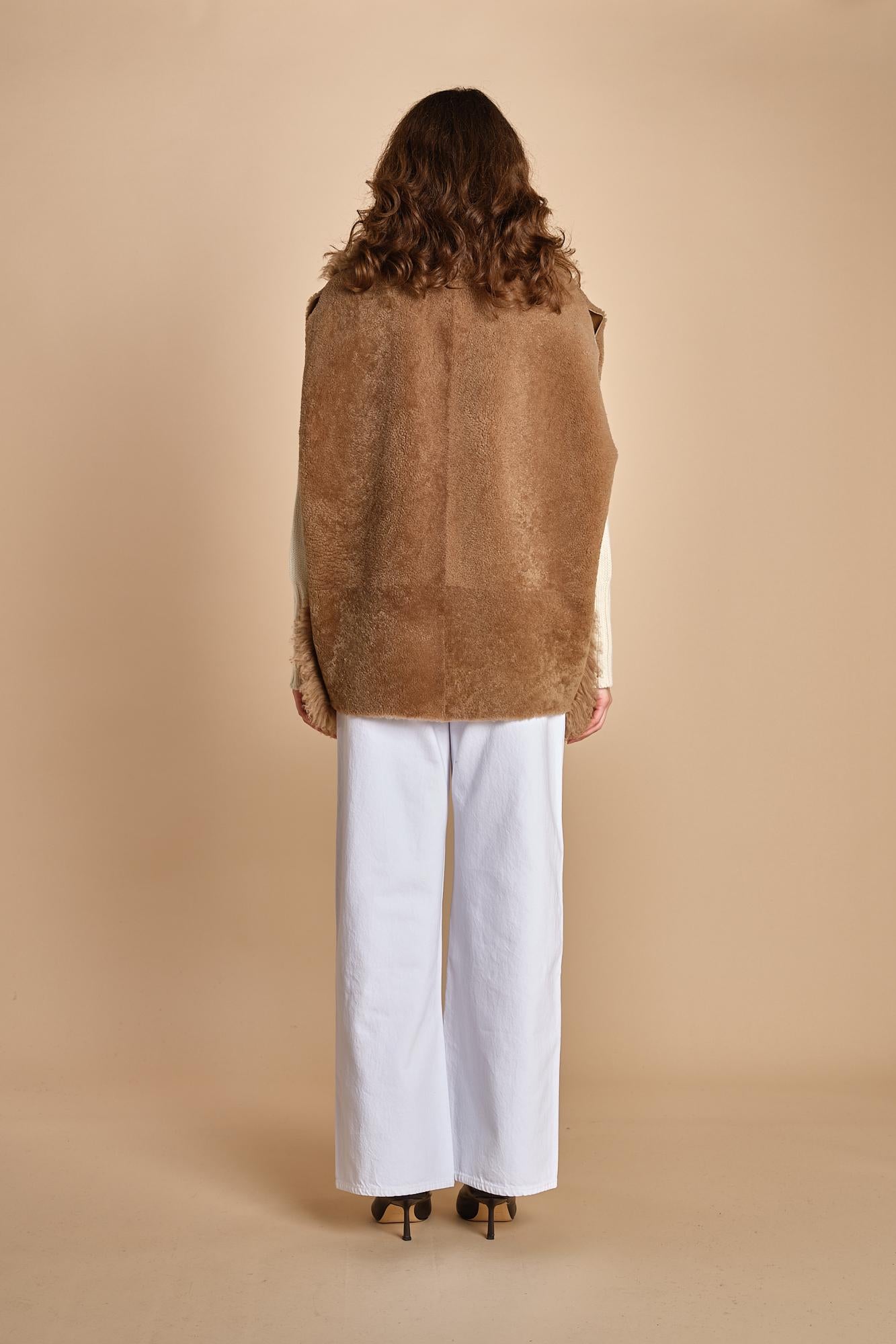 021 gilet montone 25021-302 MASTICE milaura 