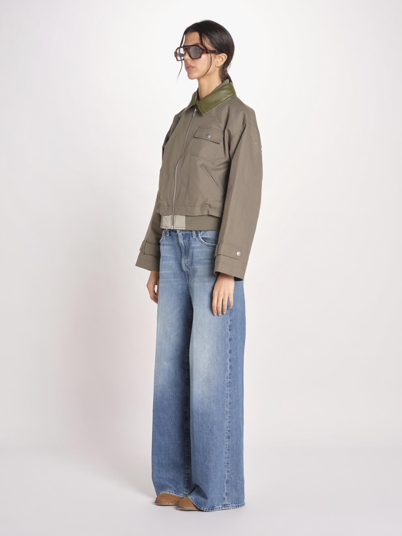 bomber in nylon JENNER P1840_PS26 167 SAGE bellerose 