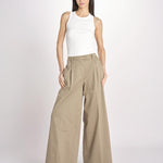 pantalone a vita bassa in gabardina DEVA T3118 T0176 COGNAC T0031 the latest 