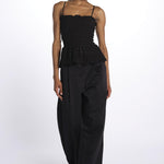 Top MARTINA elastico sangallo DM 1229 BLACK damson madder 