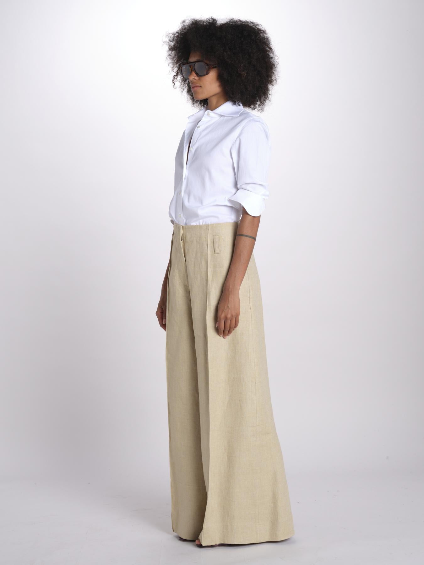 pantalone largo con nervature ORIANA 540 50340 quelledue 