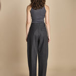 pantalone in tela con 2 pinces ACUNA SNW SLATE MELANGE studio nicholson 