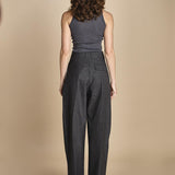 pantalone in tela con 2 pinces ACUNA SNW SLATE MELANGE studio nicholson 