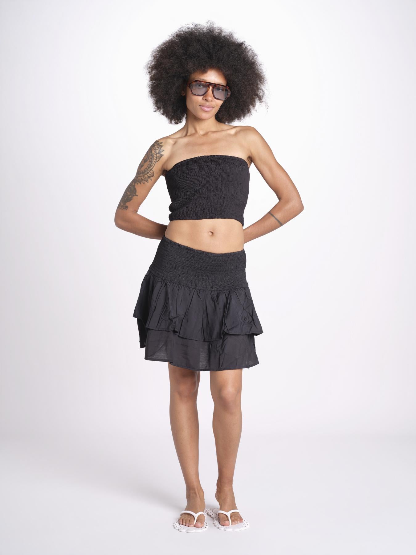 minigonna balze PANOLIBL NOIR laraethnics 