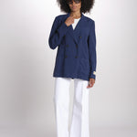 giacca doppiopetto garza CARLOTTA2 M29D0CARL2_ MIDNIGHT massimo alba 