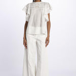 Top CALISSON pizzo con rouches CALISSON BLANC vanessa bruno 