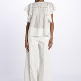 Top CALISSON pizzo con rouches CALISSON BLANC vanessa bruno 