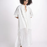 chemisiere gessato argento MAGRITA SHORTLONG ED073UMAGRIT-WHI WHITE laurence bras 