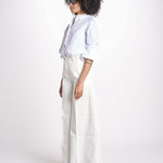 pantalone over in cotone pesante ORIANNA ORNO9 MILK nine in the morning 