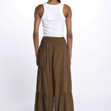 EMILE pantaloni con balze EMILE OLIVE laraethnics 