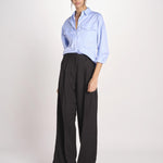 pantalone con due pinces in lino VELIERO 2615131092600 003 NERO weekend maxmara 