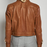 giacca in pelle beige GRANT MARRONE masscob 