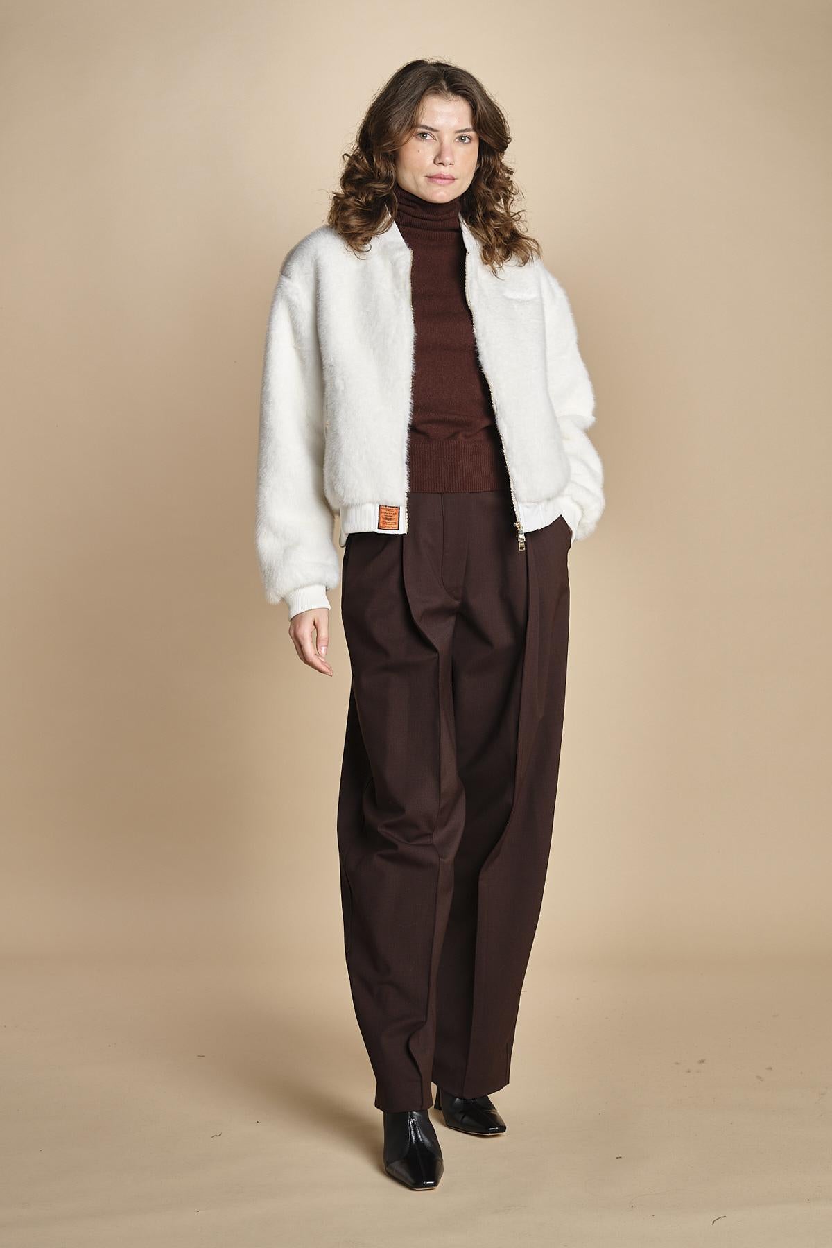 bomber in ecopelliccia BWSEWARDF5 WHITE bombers original 