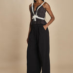 top con fiocco in contrasto THALIA 094 BLACK sea ny 