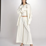 pantalone in crepe CHARLIZE MJD238_76C555 ECRU jejia 