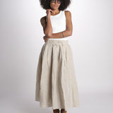 MARTINA gonna in lino con coulisse MARTINA SOFTLINEN NATURAL true avenue 